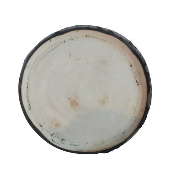 Bud Vase Blue Ceramic 7 X 5 Artisan Crafted Handmade Home Decor - Picture 5 of 9